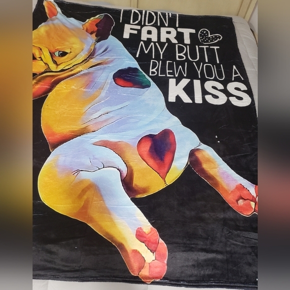 1755- French Dog Lovers Blanket Throw NWT - Picture 4 of 6